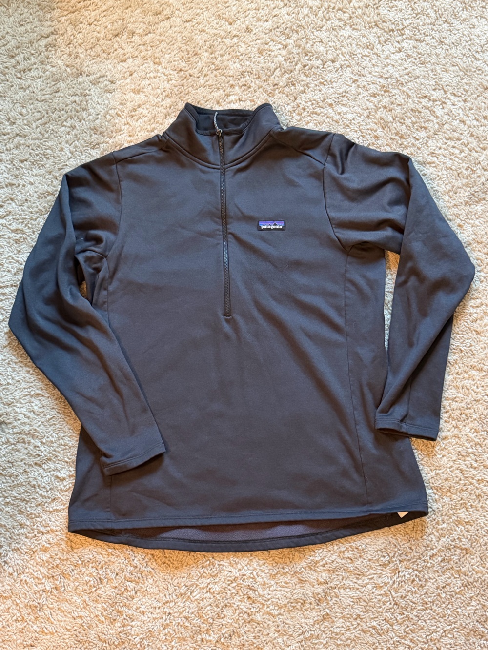 Patagonia Women's XL Quarter-Zip R1 Thermal Pullover - Black
